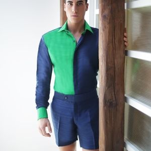 Blue and green Designer shirt